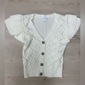 Short Sleeve button up sweater